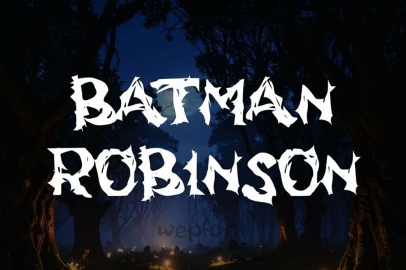 Batman Robinson Font for Makers