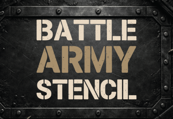 Battle Army Stencil: A Bold Typeface for Impact
