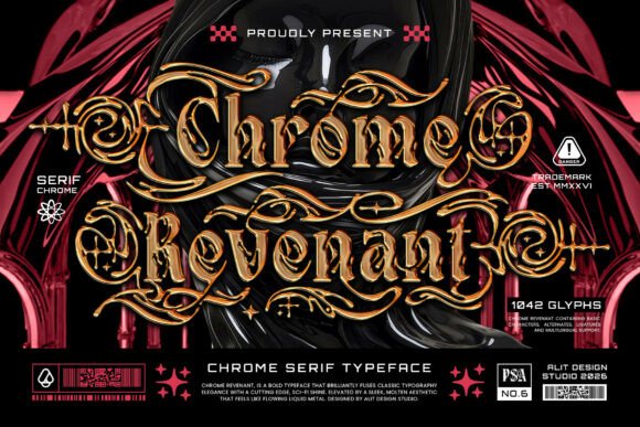 Chrome Revenant: A Futuristic Serif Font for Web Design