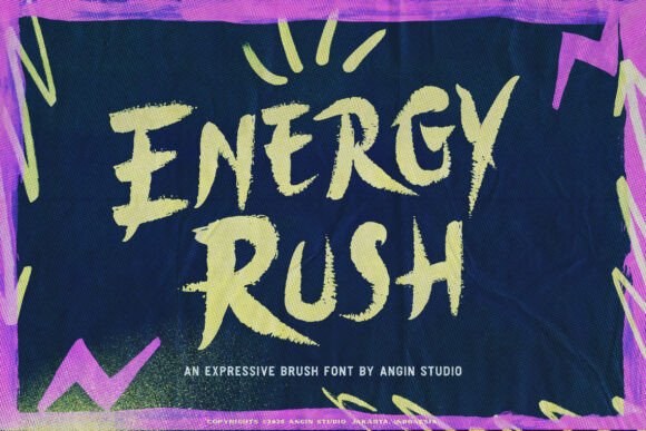 Energy Rush: A Bold Display Font for Modern Branding