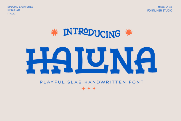 Haluna: A Playful Slab Serif Font for Branding