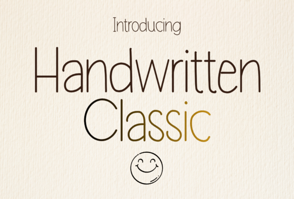 Handwritten Classic Typeface for Editorial Design