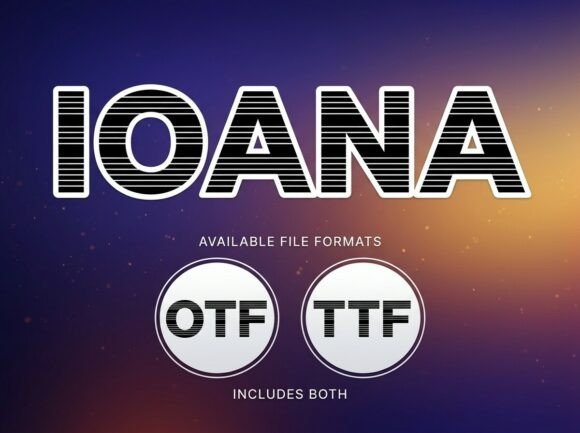 Ioana: A Decorative Display Font for Makers