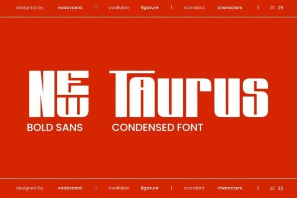 New Taurus Typeface for Bold Maker Designs