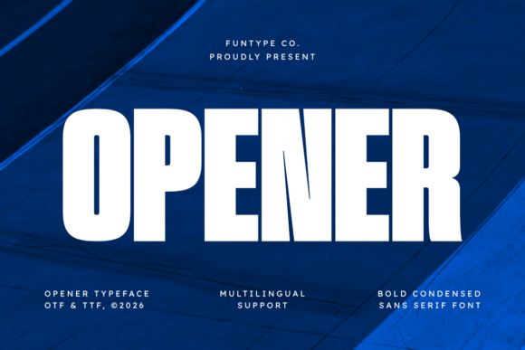 Opener: A Bold Sans Serif Font for Strong Brand Identity
