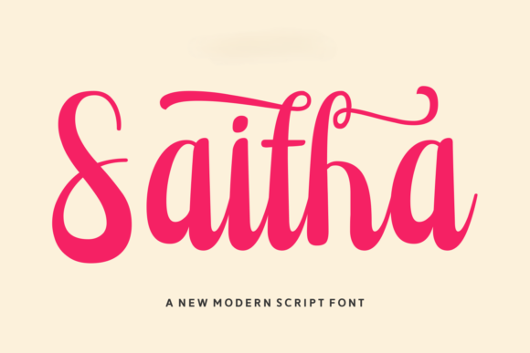 Saitha: A Bold Script Font for Crafters