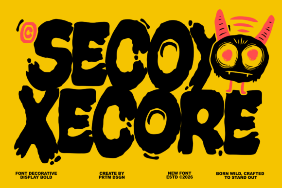 Secoy Xecore: A Bold Decorative Typeface for Campaigns