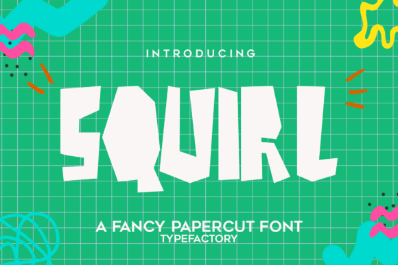 Squirl Font: A Playful Papercut Display Typeface for Web Design